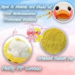 Pink Kawaii Duck Plush Toy with Glasses