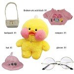 Yellow Duck Kawaii Plush Toy with Cute Hat