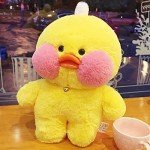 Yellow Duck Kawaii Plush Toy with Cute Hat