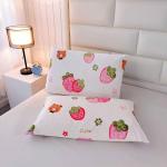 Kawaii Strawberry Bear Plush Comforter Set