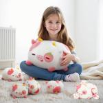 Mewaii Strawberry Cow Plushies Set with Babies