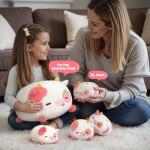 Mewaii Strawberry Cow Plushies Set with Babies