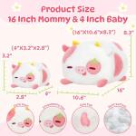 Mewaii Strawberry Cow Plushies Set with Babies