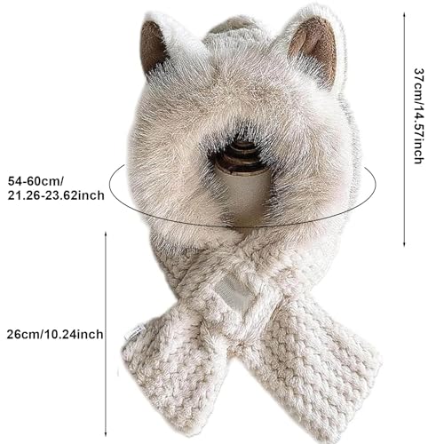 Kawaii Cat Ear Fuzzy Winter Beanie Hat