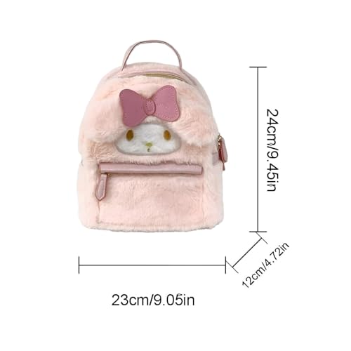 Fluffy Pink Kawaii Girl Backpack - Cute Style