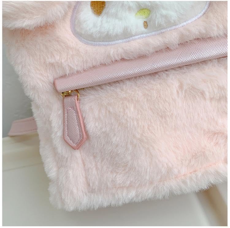 Fluffy Pink Kawaii Girl Backpack - Cute Style