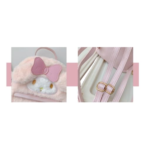 Fluffy Pink Kawaii Girl Backpack - Cute Style