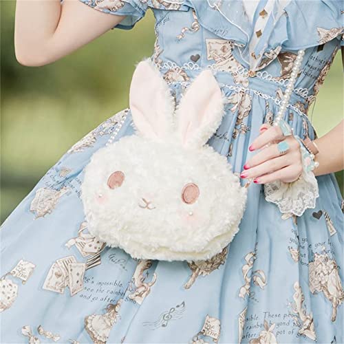 Kawaii Fluffy Bunny Plush Crossbody Bag