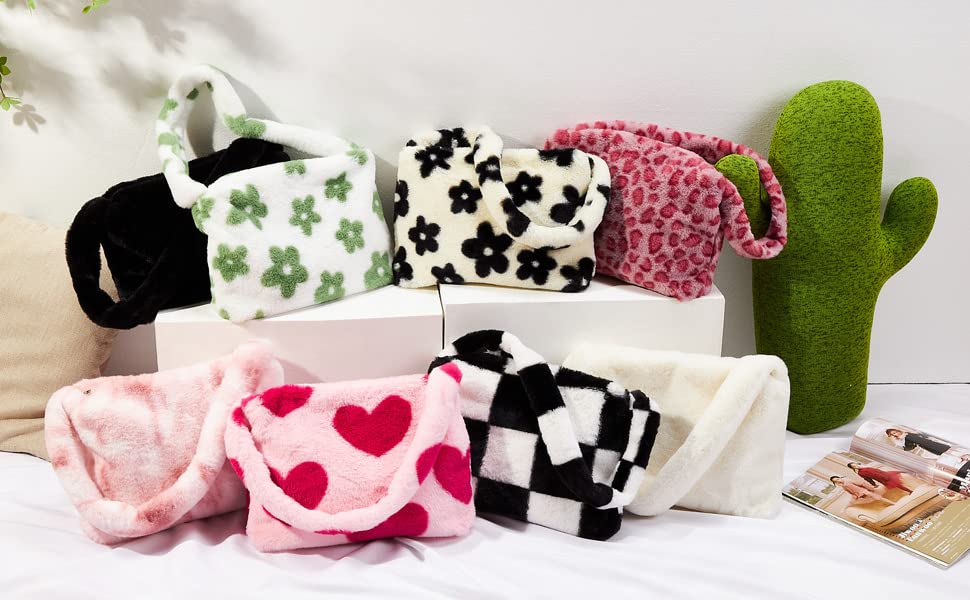 Kawaii Fluffy Forest Plush Shoulder Bag