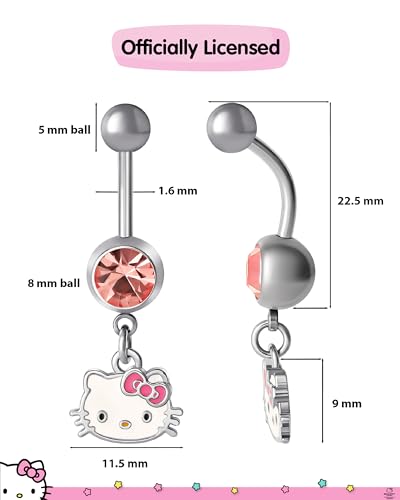 Kawaii Hello Kitty Belly Button Ring Jewelry