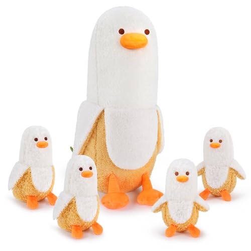 Kawaii Banana Duck Family Plush Toy Set
