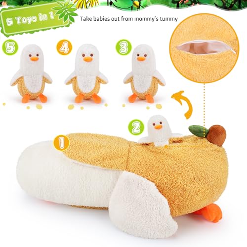 Kawaii Banana Duck Family Plush Toy Set