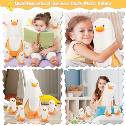 Kawaii Banana Duck Family Plush Toy Set