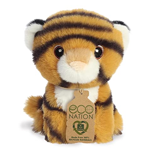 Mini Kawaii Orange Tiger Plush Toy - Eco-Friendly