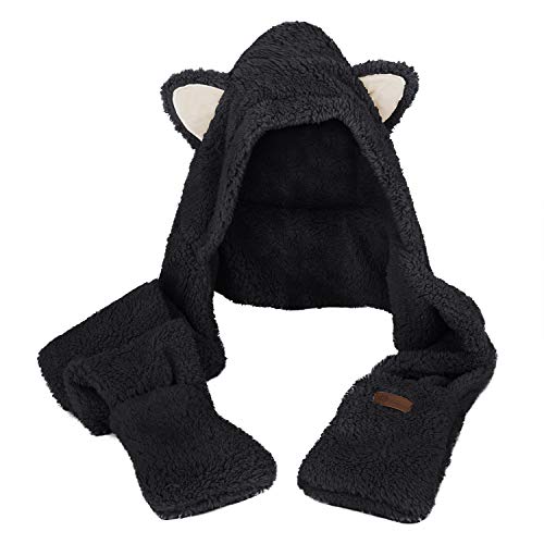 Kawaii Panda Plush Hat, Gloves, and Scarf Set
