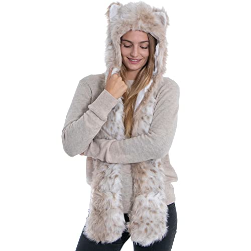 Leopard Kawaii Plush Animal Paw Hat & Gloves