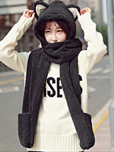 Kawaii Panda Plush Hat, Gloves, and Scarf Set