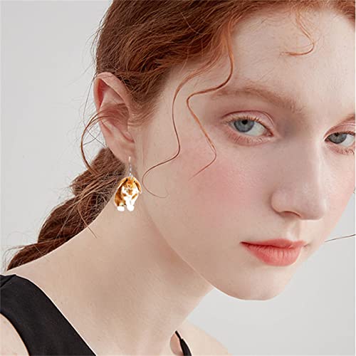 Kawaii Animal Charms Earrings - Cute Acrylic Designs