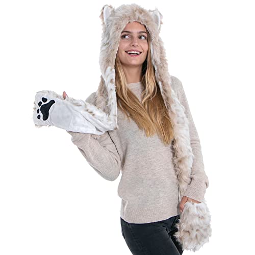 Leopard Kawaii Plush Animal Paw Hat & Gloves
