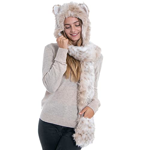 Leopard Kawaii Plush Animal Paw Hat & Gloves