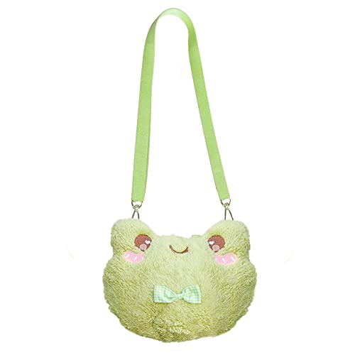 Kawaii Frog Plush Crossbody Bag for Kids