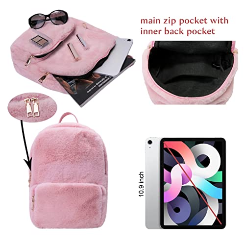 Kawaii Fluffy Mini Purse Backpack for Travel