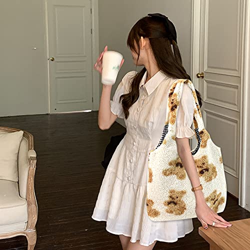 Cute Kawaii Bear Plush Shoulder Bag Tote