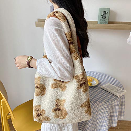 Cute Kawaii Bear Plush Shoulder Bag Tote