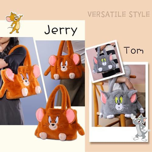 Cute 11in Tom Cat Plush Shoulder Bag