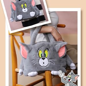 Cute 11in Tom Cat Plush Shoulder Bag