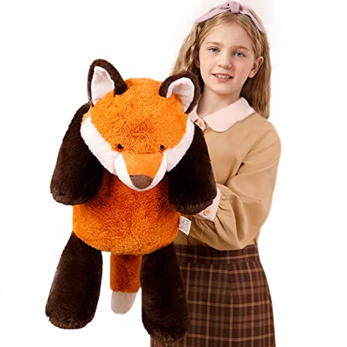Kawaii Lifelike Orange Fox Plush Pillows for Kids