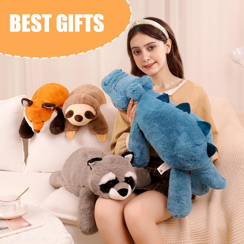 Kawaii Lifelike Orange Fox Plush Pillows for Kids