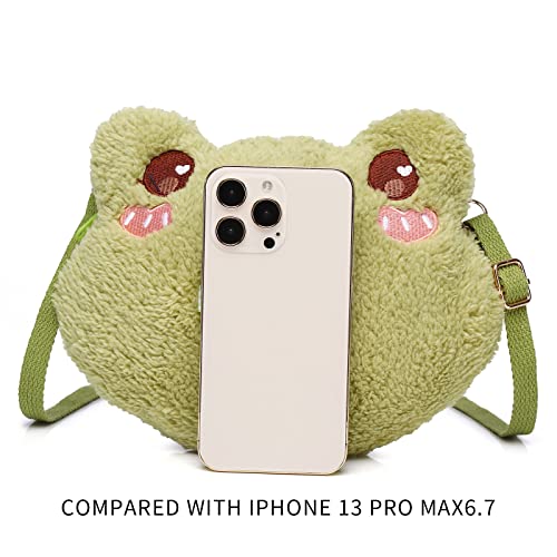 Cute Kawaii Frog Plush Crossbody Bag