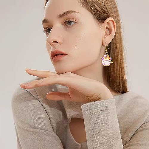 6 Pairs Kawaii Cat Dangle Earrings Set