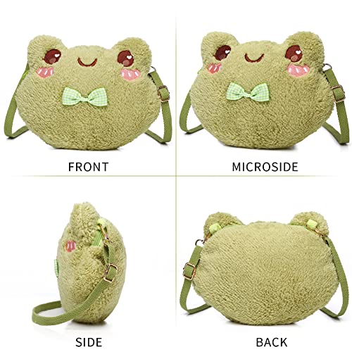 Cute Kawaii Frog Plush Crossbody Bag