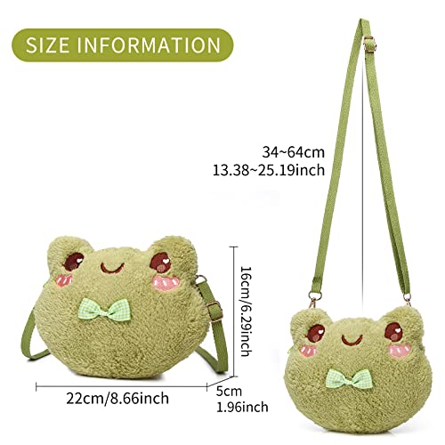 Cute Kawaii Frog Plush Crossbody Bag