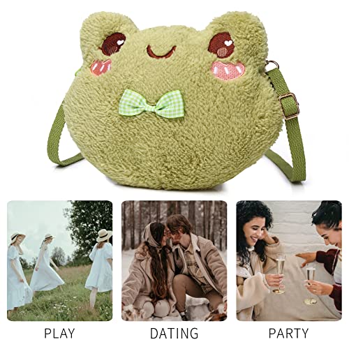Cute Kawaii Frog Plush Crossbody Bag