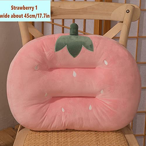 Kawaii Strawberry Plush Cushion for Chairs 45cm