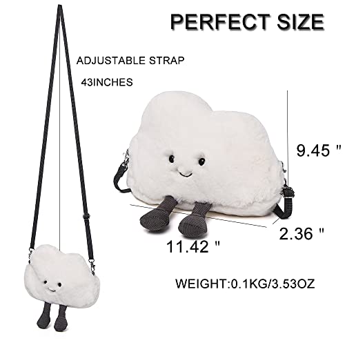 Kawaii Fluffy Cloud Crossbody Plush Purse