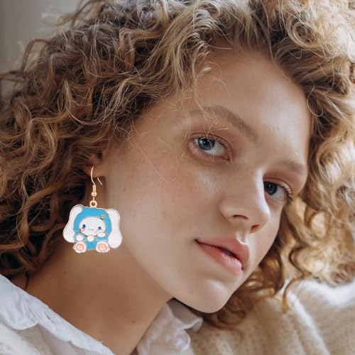 Cute Cat Dangle Earrings Set - 6PCS Kawaii