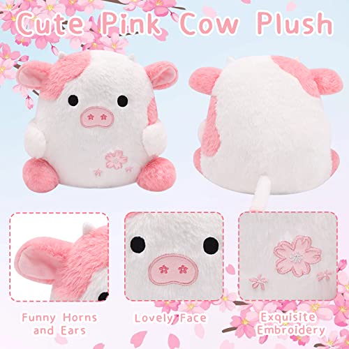 Adorable Pink Cow Plush Pillow Toy for Kids