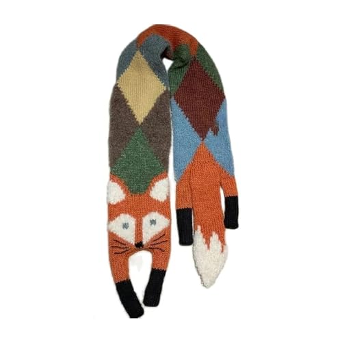 Kawaii Fox Plush Scarf - Cute Winter Accessory