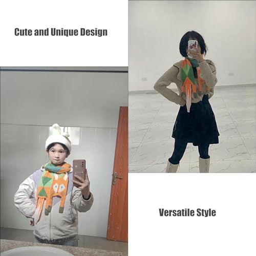 Kawaii Fox Plush Scarf - Cute Winter Accessory