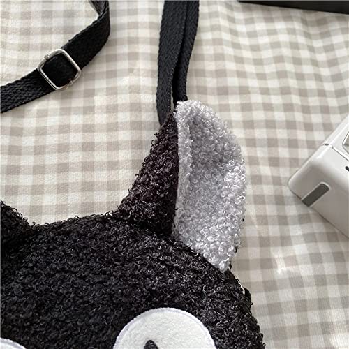 Kawaii Black Cat Plush Shoulder Purse Bag