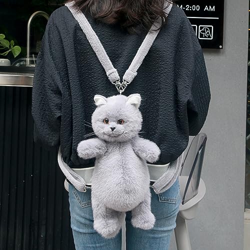 Kawaii Cat Plush Mini Backpack Gift for Her