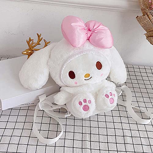 Adorable Pink and White Kawaii Plush Backpack