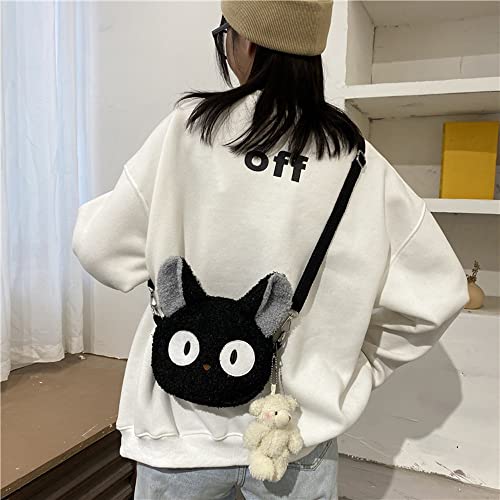 Kawaii Black Cat Plush Shoulder Purse Bag