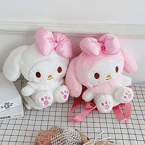 Adorable Pink and White Kawaii Plush Backpack