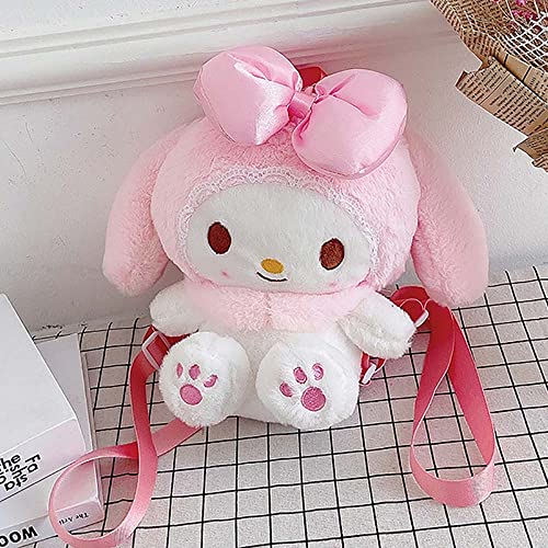 Adorable Pink and White Kawaii Plush Backpack