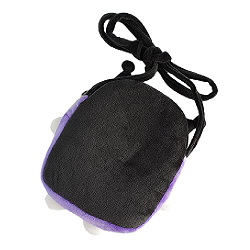 Kuromi Cute Double Zippered Plush Crossbody Bag